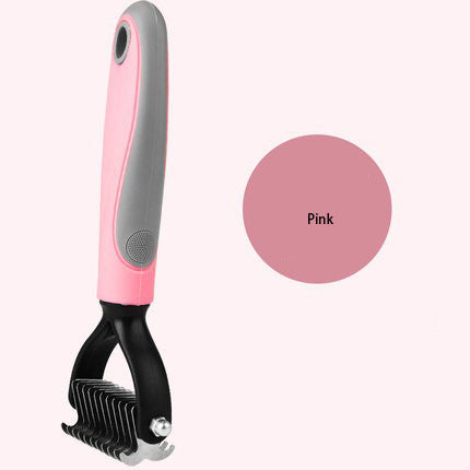 Pet Comb Cat And Dog Hair Removal Comb Brush Stainless Steel Double-Sided Knot Knife Hair Cleaning Comb Pet Grooming Supplies