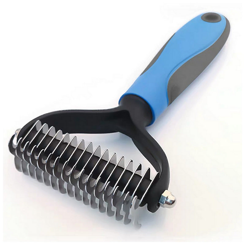 Pet Comb Cat And Dog Hair Removal Comb Brush Stainless Steel Double-Sided Knot Knife Hair Cleaning Comb Pet Grooming Supplies