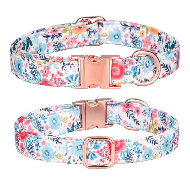 Sunflower Pet Collar Cotton Breathable Dog Collar Zou Ju Printed Neck Ring Pet Supplies