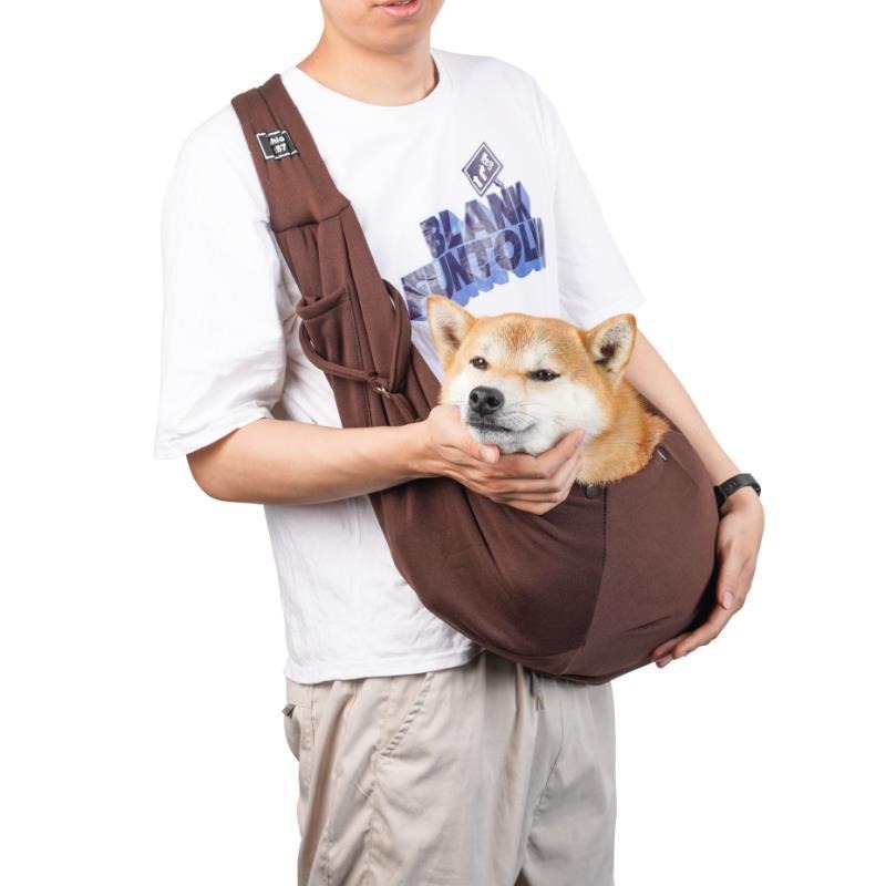Crossbody breathable dog folding pet bag with large capacity pet supplies portable cat bag for outdoor use